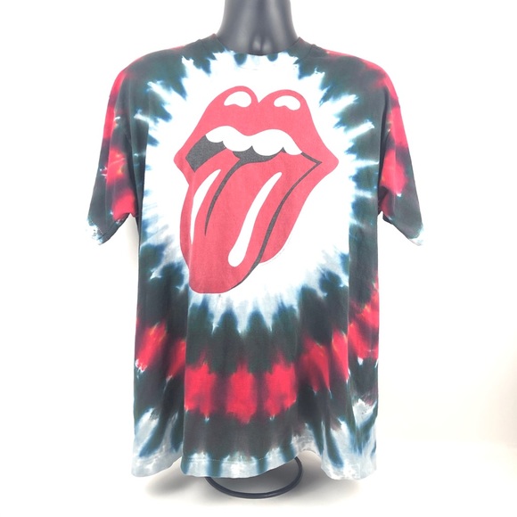 Vintage 1994 The Rolling Stones Tie Dye Men Shirt - Picture 1 of 10